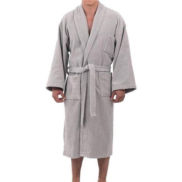 Alpine Swiss Pure Cotton Terry Cloth Bathrobe Super Absorbent Spa Robe For Men - Picture 1 of 6